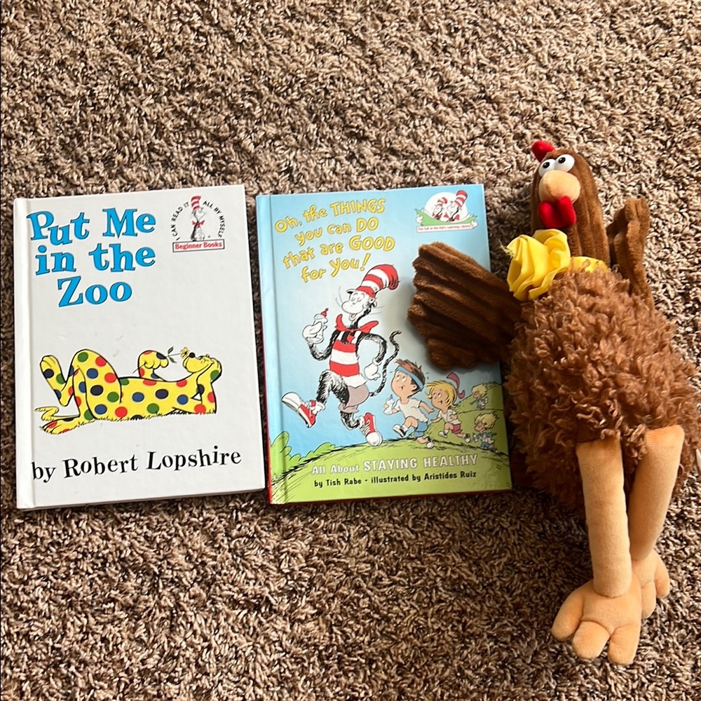Dr. Seuss Kids Learning Books and Plush Toy Set